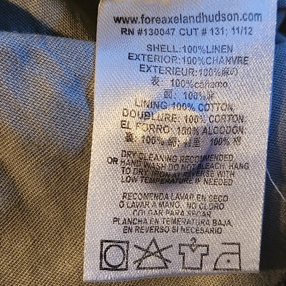 NWT Fore!! Axel & Hudson linen vest Size XS. Colors blue & light tan - Picture 8 of 10